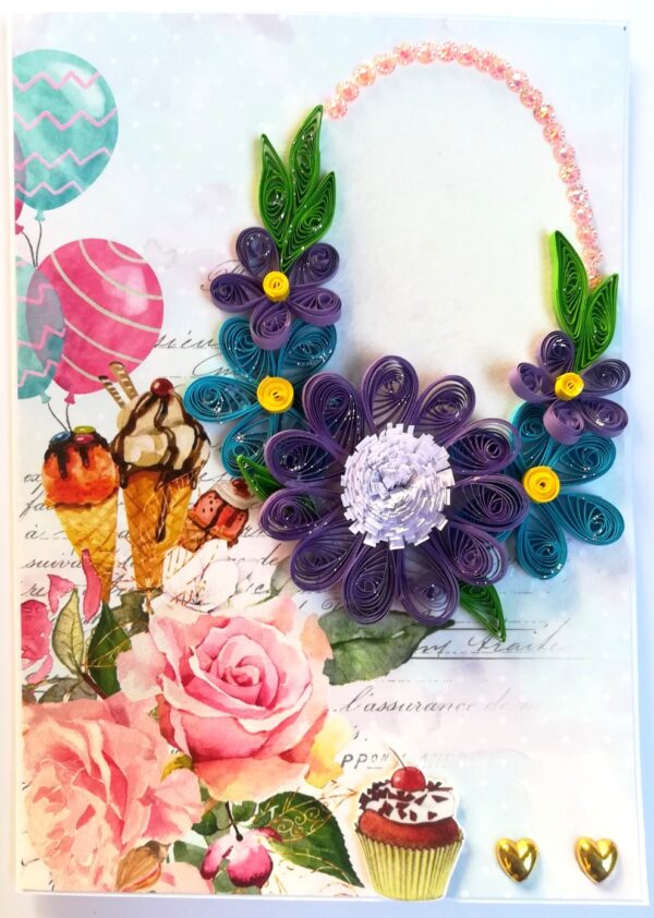 Sparkling Happy Birthday Quilled Card image Sparkling Happy Birthday Quilled Card image