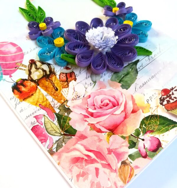 Sparkling Happy Birthday Quilled Card image Sparkling Happy Birthday Quilled Card image