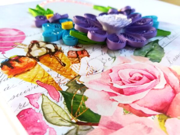Sparkling Happy Birthday Quilled Card image Sparkling Happy Birthday Quilled Card image