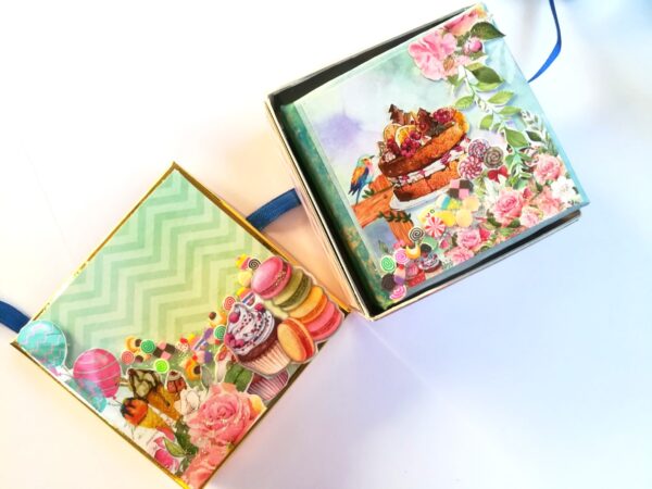 Love/Birthday Miniature Scrapbook Gift box image Love/Birthday Miniature Scrapbook Gift box image