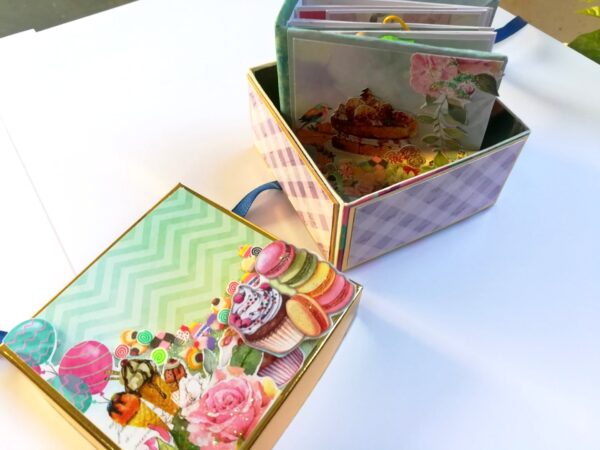 Love/Birthday Miniature Scrapbook Gift box image Love/Birthday Miniature Scrapbook Gift box image
