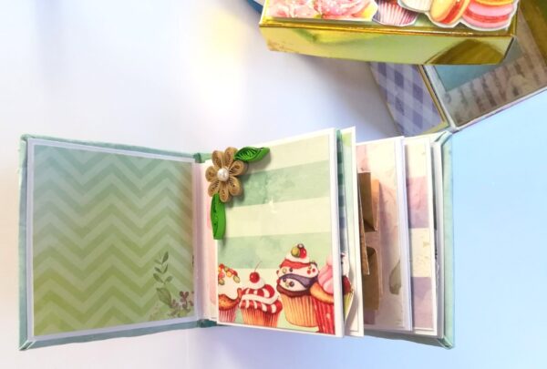 Love/Birthday Miniature Scrapbook Gift box image Love/Birthday Miniature Scrapbook Gift box image