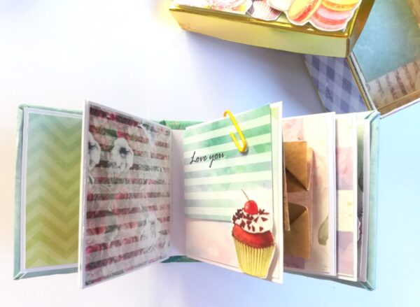 Love/Birthday Miniature Scrapbook Gift box image Love/Birthday Miniature Scrapbook Gift box image
