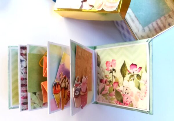 Love/Birthday Miniature Scrapbook Gift box image Love/Birthday Miniature Scrapbook Gift box image