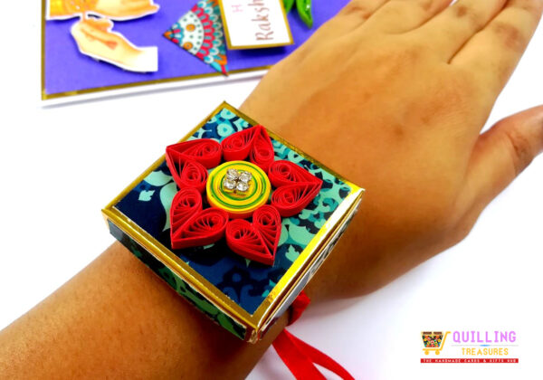 Pop Up Photo Handmade Quilled Rakhi Combo image Pop Up Photo Handmade Quilled Rakhi Combo image