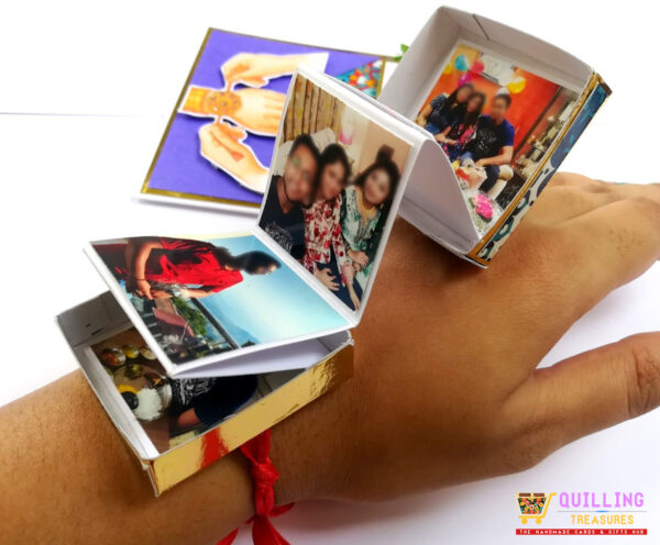 Pop Up Photo Handmade Quilled Rakhi Combo image Pop Up Photo Handmade Quilled Rakhi Combo image