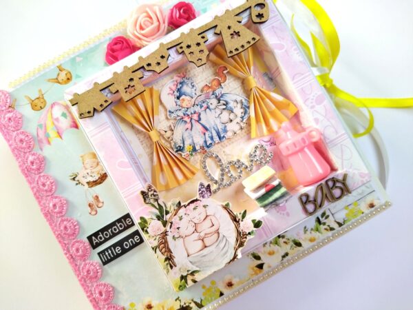Sparkling Unisex Baby Scrapbook image Sparkling Unisex Baby Scrapbook image