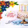 Multicolored Quilled Corner Birthday Card image Multicolored Quilled Corner Birthday Card image