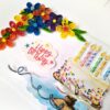 Multicolored Quilled Corner Birthday Card image Multicolored Quilled Corner Birthday Card image