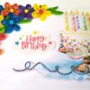 Multicolored Quilled Corner Birthday Card image Multicolored Quilled Corner Birthday Card image
