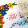 Multicolored Quilled Corner Birthday Card image Multicolored Quilled Corner Birthday Card image