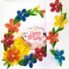 Multicolor Quilled Flowers Mini Scrapbook Birthday card image Multicolor Quilled Flowers Mini Scrapbook Birthday card image