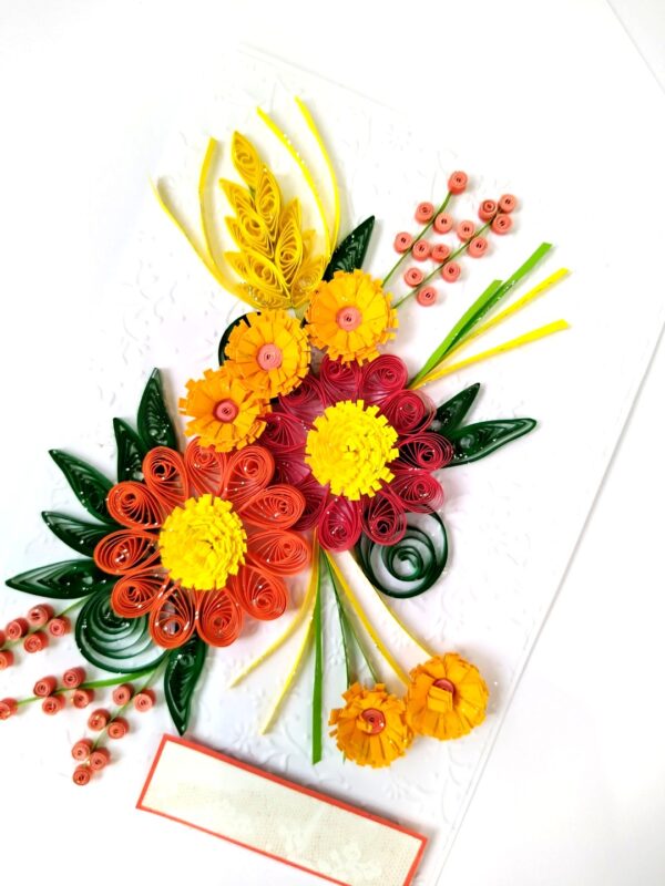 Sparkling Quilled Assorted Flowers Card image Sparkling Quilled Assorted Flowers Card image