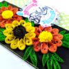 Yellow Orange Quilled Flowers Birthday Card image Yellow Orange Quilled Flowers Birthday Card image
