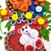 Sparkling Quilled Teddies Flowers Greeting card image Sparkling Quilled Teddies Flowers Greeting card image