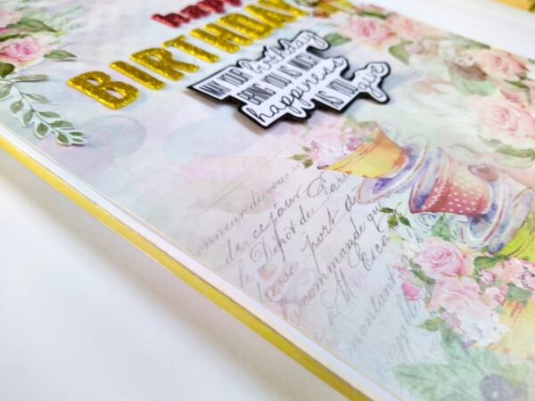A4 size Happy Birthday Mini Scrapbook Card image A4 size Happy Birthday Mini Scrapbook Card image