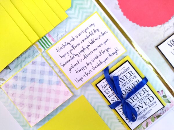 A4 size Happy Birthday Mini Scrapbook Card image A4 size Happy Birthday Mini Scrapbook Card image