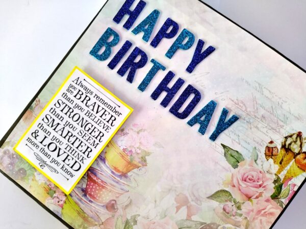 Handmade Happy Birthday Scrapbook image Handmade Happy Birthday Scrapbook image