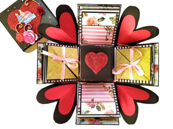 2 layered Love and Birthday Explosion box image 2 layered Love and Birthday Explosion box image