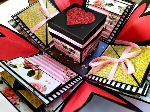 2 layered Love and Birthday Explosion box image 2 layered Love and Birthday Explosion box image