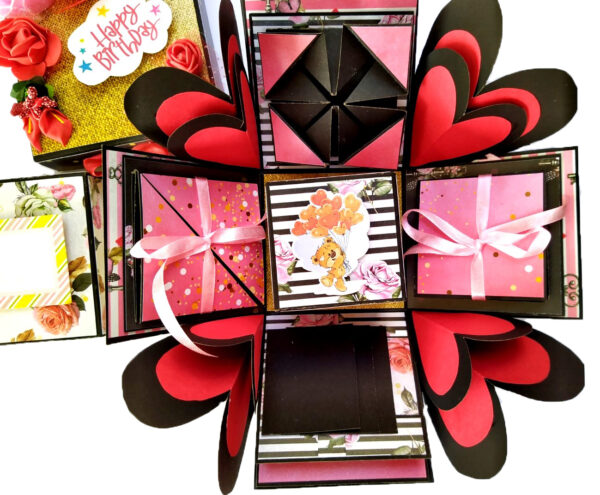 2 layered Love and Birthday Explosion box image 2 layered Love and Birthday Explosion box image