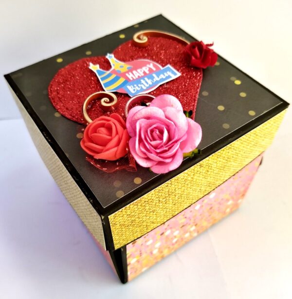 2 layered Love and Birthday Explosion box image 2 layered Love and Birthday Explosion box image