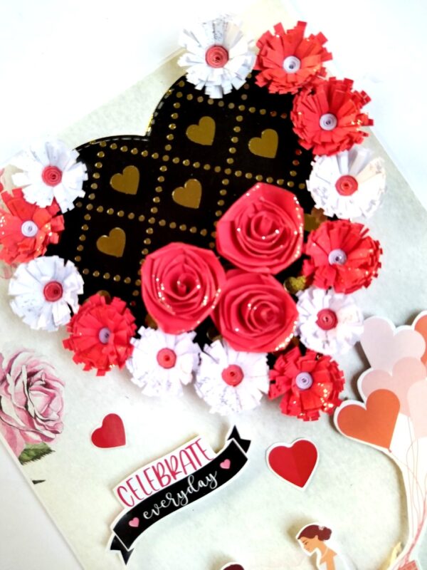 Handmade Quilled Hearts Love Greeting Card image Handmade Quilled Hearts Love Greeting Card image
