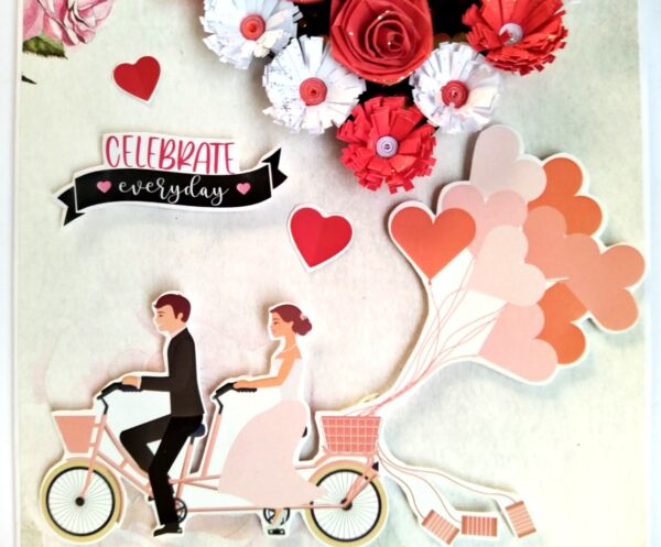 Handmade Quilled Hearts Love Greeting Card image Handmade Quilled Hearts Love Greeting Card image