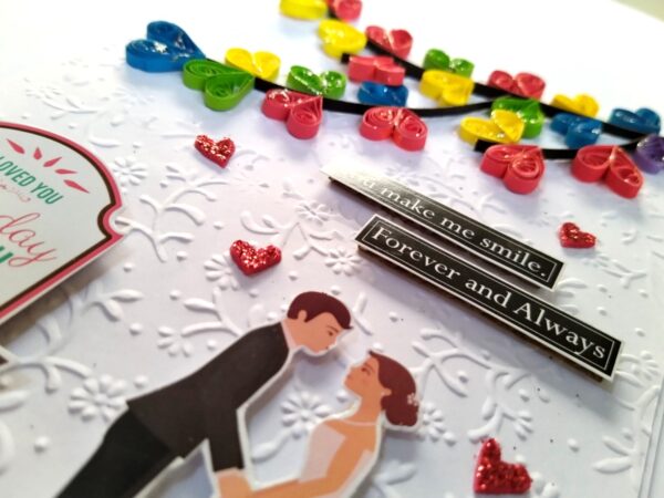 Handmade Quilled Hearts Love Greeting Card image Handmade Quilled Hearts Love Greeting Card image