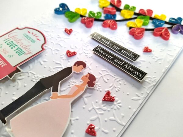 Handmade Quilled Hearts Love Greeting Card image Handmade Quilled Hearts Love Greeting Card image
