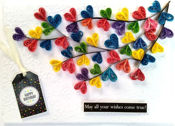 Handmade Quilled Hearts Love Greeting Card image Handmade Quilled Hearts Love Greeting Card image