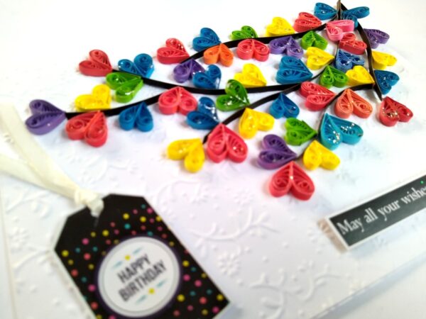 Handmade Quilled Hearts Love Greeting Card image Handmade Quilled Hearts Love Greeting Card image