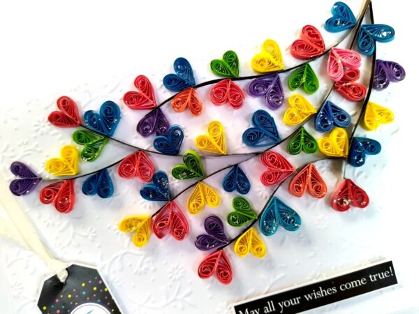 Handmade Quilled Hearts Love Greeting Card image Handmade Quilled Hearts Love Greeting Card image