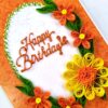Quilled Orange & Yellow Flowers Greeting Card image Quilled Orange & Yellow Flowers Greeting Card image