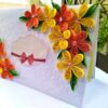 Yellow Orange Quilled Flowers Greeting Card- D2 image Yellow Orange Quilled Flowers Greeting Card- D2 image
