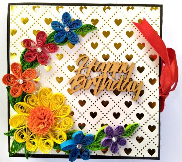 Multicolor Quilled Flowers Birthday Scrapbook image Multicolor Quilled Flowers Birthday Scrapbook image