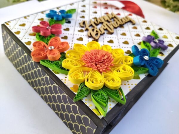 Multicolor Quilled Flowers Birthday Scrapbook image Multicolor Quilled Flowers Birthday Scrapbook image