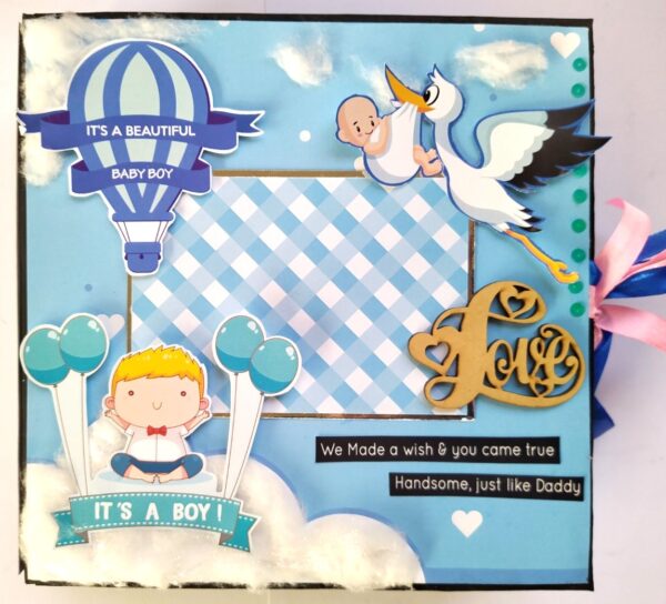 Handmade Baby Boy Scrapbook Album image Handmade Baby Boy Scrapbook Album image