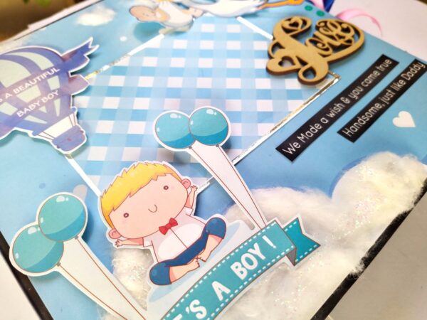 Handmade Baby Boy Scrapbook Album image Handmade Baby Boy Scrapbook Album image