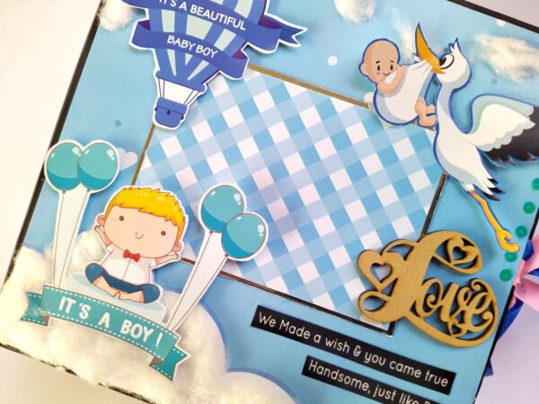 Handmade Baby Boy Scrapbook Album image Handmade Baby Boy Scrapbook Album image