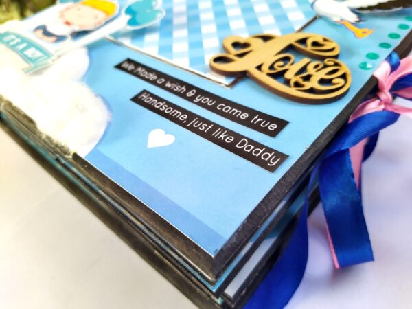 Handmade Baby Boy Scrapbook Album image Handmade Baby Boy Scrapbook Album image