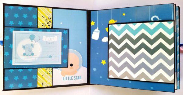 Handmade Baby Boy Scrapbook Album image Handmade Baby Boy Scrapbook Album image