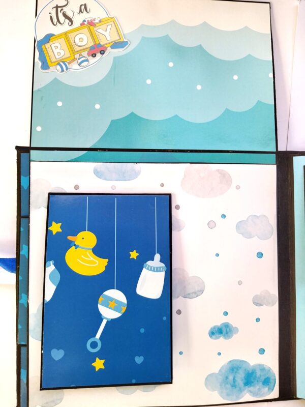 Handmade Baby Boy Scrapbook Album image Handmade Baby Boy Scrapbook Album image