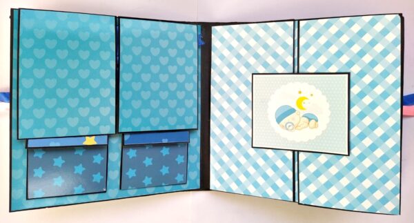 Handmade Baby Boy Scrapbook Album image Handmade Baby Boy Scrapbook Album image