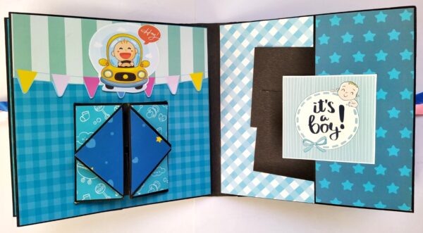 Handmade Baby Boy Scrapbook Album image Handmade Baby Boy Scrapbook Album image