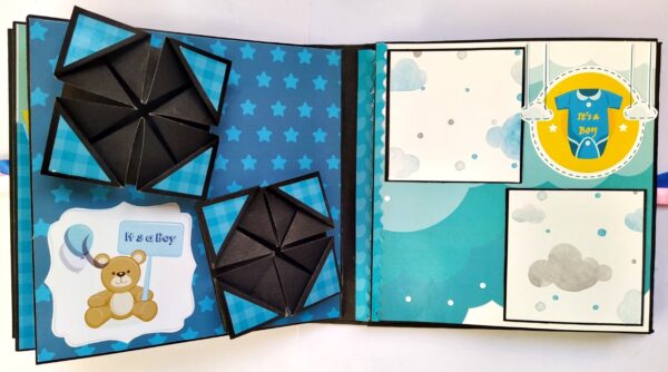 Handmade Baby Boy Scrapbook Album image Handmade Baby Boy Scrapbook Album image