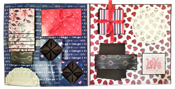 Handmade Love Valentines Mini Scrapbook Card image Handmade Love Valentines Mini Scrapbook Card image