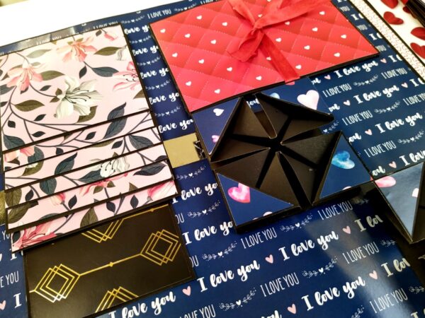 Handmade Love Valentines Mini Scrapbook Card image Handmade Love Valentines Mini Scrapbook Card image