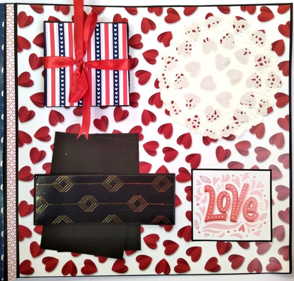 Handmade Love Valentines Mini Scrapbook Card image Handmade Love Valentines Mini Scrapbook Card image