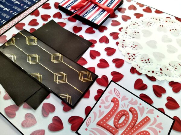 Handmade Love Valentines Mini Scrapbook Card image Handmade Love Valentines Mini Scrapbook Card image